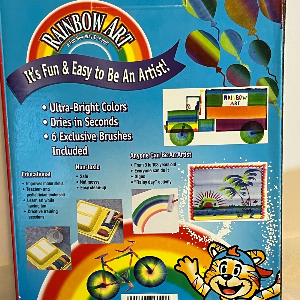 VINTAGE 1994 RARE RAINBOW ART WATERCOLOR SET NON TOXIC AGES 3+ PREOWNED - Picture 3 of 11